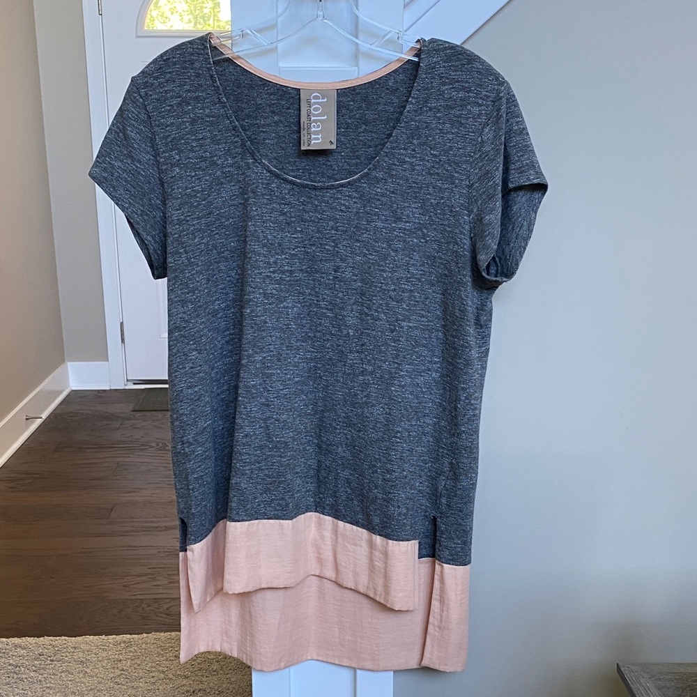 Mixed media long tee
